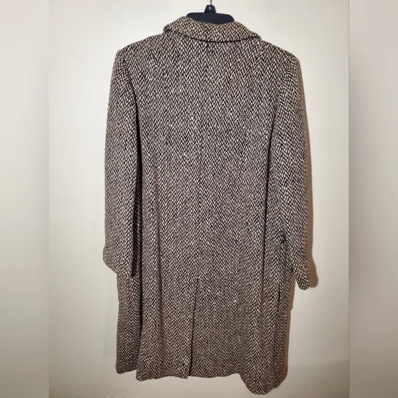 Vintage Abercrombie And Fitch Tweed Coat Xl 80s - Picture 4 of 10